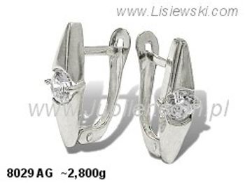 Kolczyki srebrne z cyrkoniami biżuteria srebrna 925 - 8029ag - 1