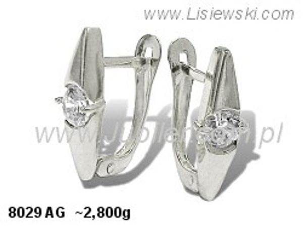 Kolczyki srebrne z cyrkoniami biżuteria srebrna próby 925 - 8029ag