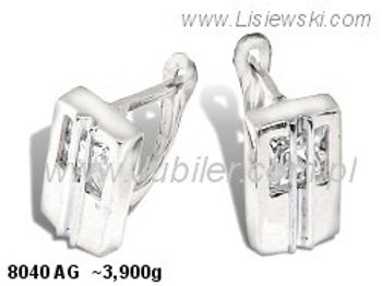 Kolczyki srebrne z cyrkoniami biżuteria srebrna 925 - 8040ag - 1