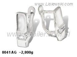 Kolczyki srebrne z cyrkoniami biżuteria srebrna 925 - 8041ag
