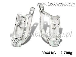 Kolczyki srebrne z cyrkoniami biżuteria srebrna 925 - 8044ag - 1
