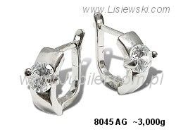 Kolczyki srebrne z cyrkoniami biżuteria srebrna próby 925 - 8045ag