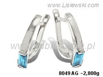 Kolczyki srebrne z akwamarynami biżuteria srebrna - 8049ag - 1