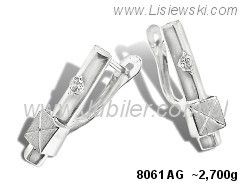 Kolczyki srebrne z cyrkoniami biżuteria srebrna 925 - 8061ag