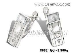 Kolczyki srebrne z cyrkoniami biżuteria srebrna próby 925 - 8062ag