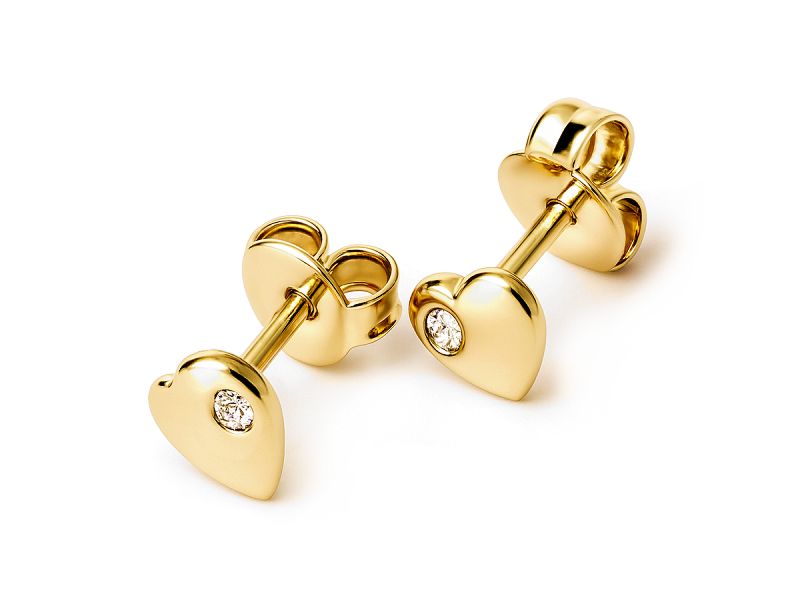 Złote kolczyki z brylantami - 8065br_Si