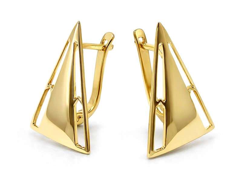 Złote kolczyki klasyczne - 8081