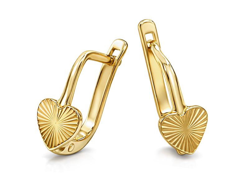 Złote kolczyki klasyczne - 8083