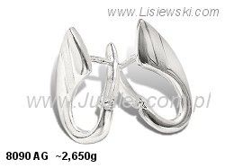 Kolczyki srebrne cyrkonie biżuteria srebro 925 - 8090ag