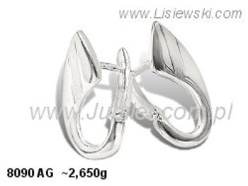 Kolczyki srebrne cyrkonie biżuteria srebro 925 - 8090ag - 1