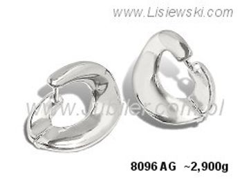 Kolczyki srebrne cyrkonie biżuteria srebro 925 - 8096ag - 1
