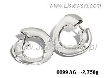 Kolczyki srebrne cyrkonie biżuteria srebro 925 - 8099ag - 1