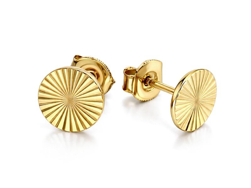 Złote kolczyki żółte złoto - 8189
