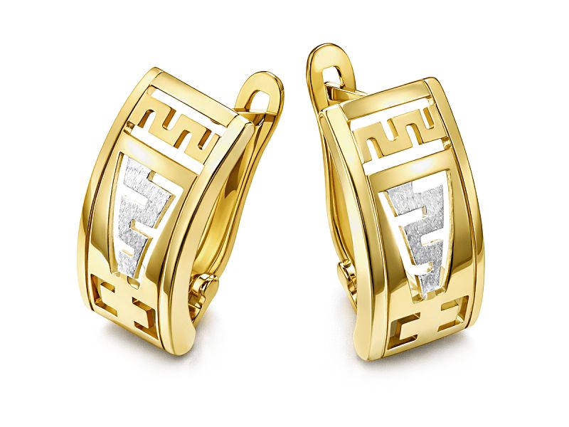 Złote kolczyki z żółtego złota - 8217