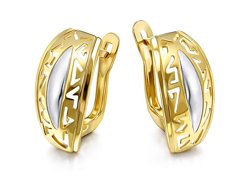 Złote kolczyki z żółtego złota - 8219