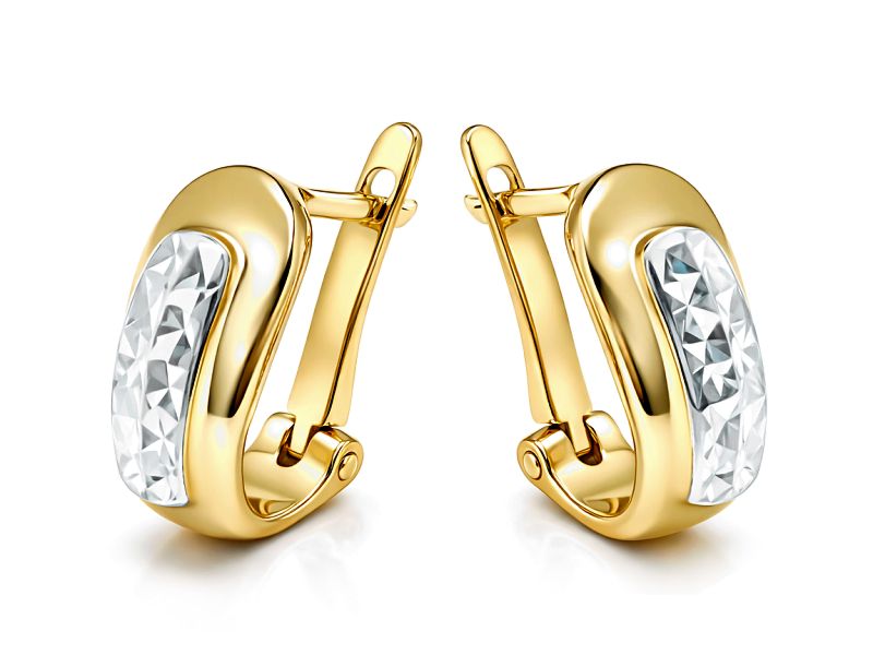 Złote kolczyki z żółtego złota - 8293
