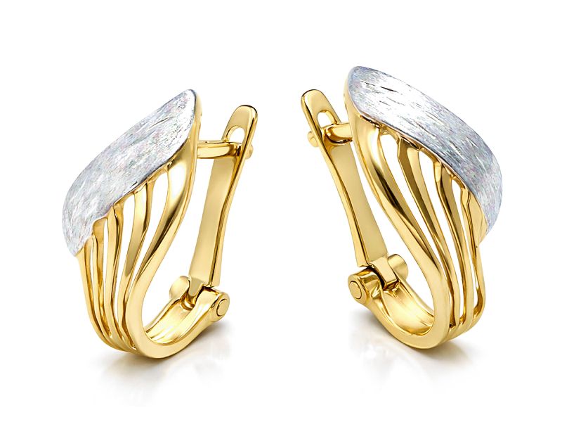 Złote kolczyki z żółtego złota - 8295