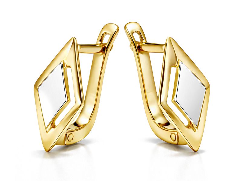 Złote kolczyki z żółtego złota - 8302