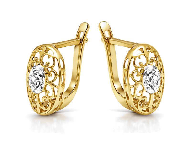 Złote kolczyki z żółtego złota - 8311