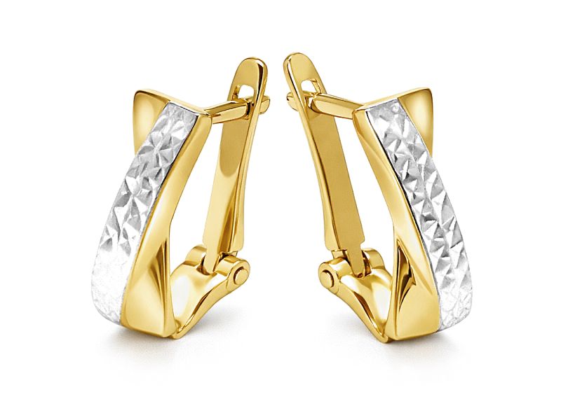 Złote kolczyki klasyczne - 8313