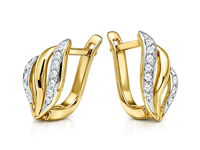 Złote kolczyki z żółtego złota - 8321