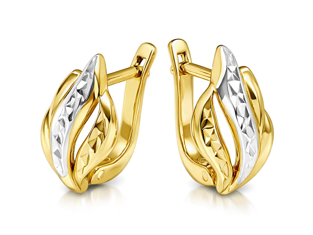 Złote kolczyki z żółtego złota - 8322