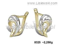 Złote kolczyki z żółtego złota - 8325 — zdjęcie 2