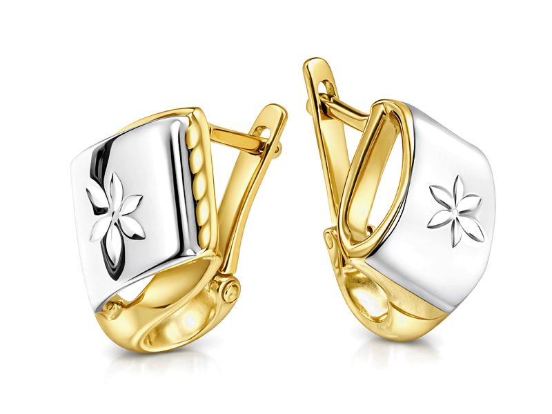 Złote kolczyki z żółtego złota - 8326