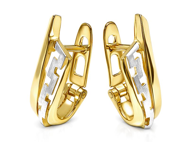 Złote kolczyki z żółtego złota - 8352