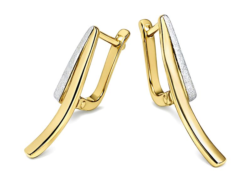 Złote kolczyki z żółtego złota - 8364