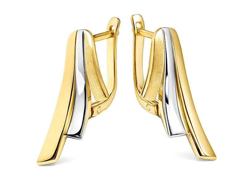 Złote kolczyki z żółtego złota - 8365