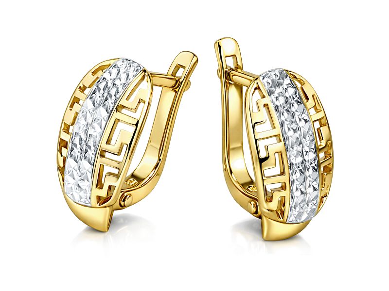 Złote kolczyki z żółtego złota - 8372