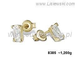 Złote Kolczyki z cyrkoniami żółte złoto proba 585 - 8385_ - 1
