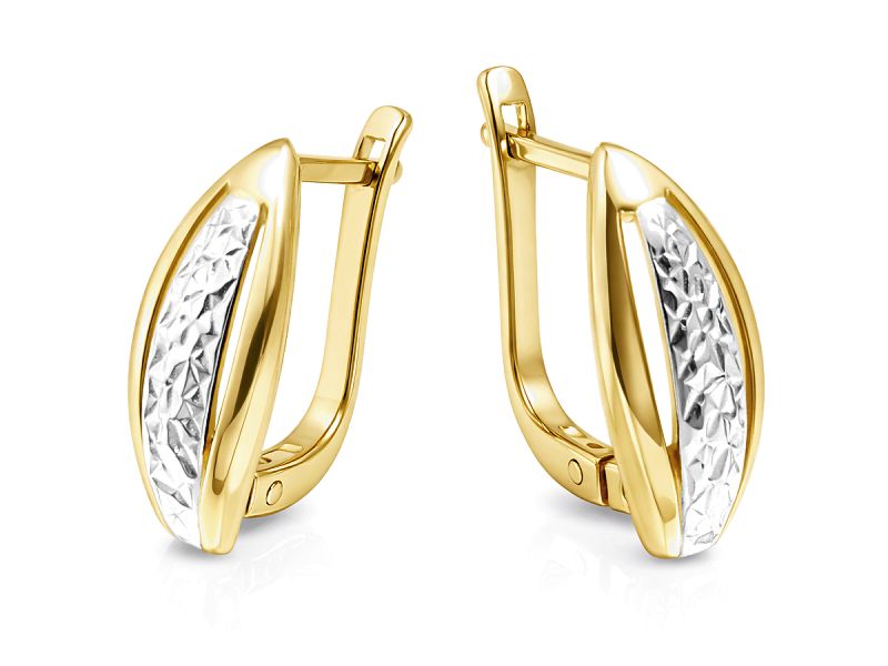 Złote kolczyki z cyrkoniami żółte złoto - 8394