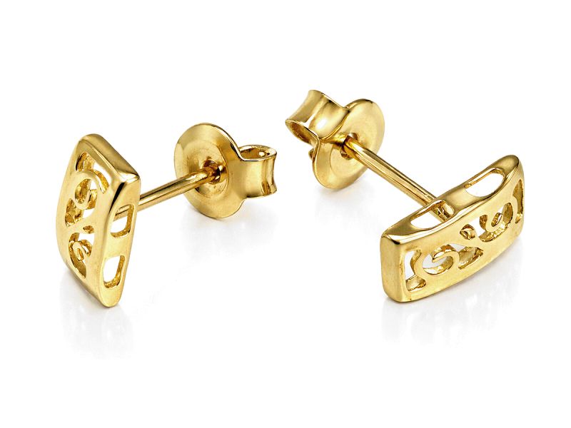Złote kolczyki żółte złoto - 8417