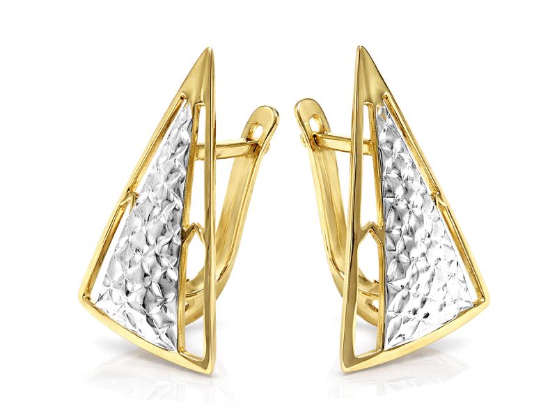 Złote kolczyki z żółtego złota - 8436