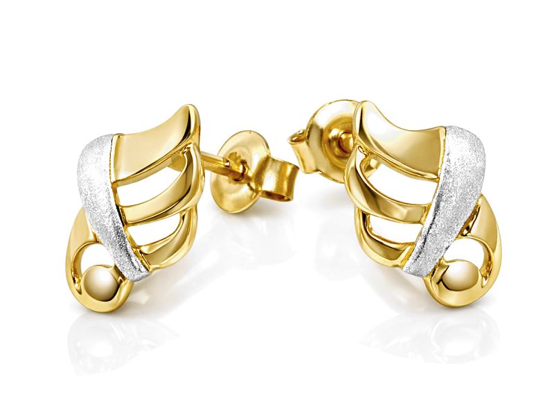 Złote kolczyki z żółtego złota - 8439