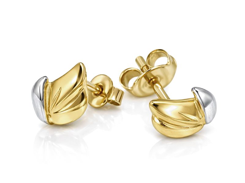 Złote kolczyki z cyrkoniami - 8440