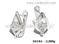 Kolczyki srebrne z cyrkoniami biżuteria srebrna próby 925 - 844ag