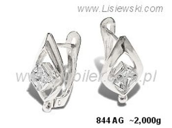 Kolczyki srebrne z cyrkoniami biżuteria srebrna 925 - 844ag - 1