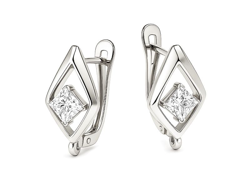 Kolczyki srebrne z cyrkoniami - 844ag