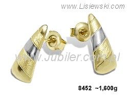 Złote kolczyki z żółtego złota próba 14k - 8452