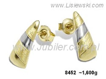 Złote kolczyki z żółtego złota próba 14k - 8452 - 1