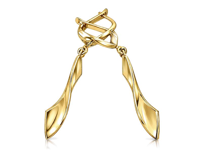 Złote kolczyki - 8484