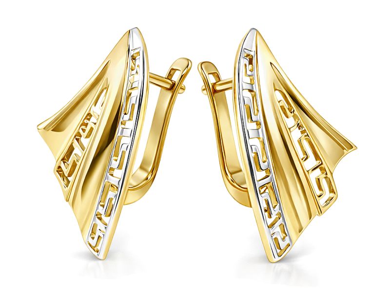 Złote kolczyki z żółtego złota - 8487