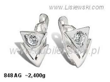 Kolczyki srebrne z cyrkoniami biżuteria srebrna 925 - 848ag - 1
