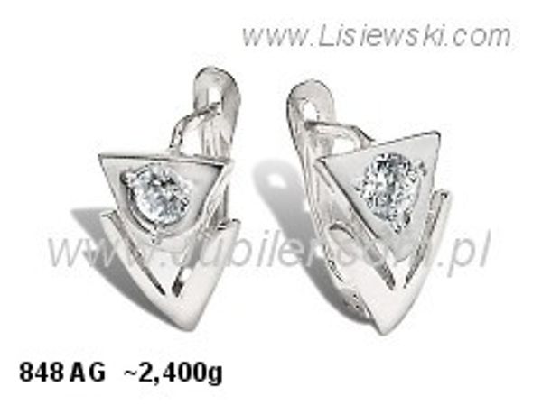 Kolczyki srebrne z cyrkoniami biżuteria srebrna 925 - 848ag