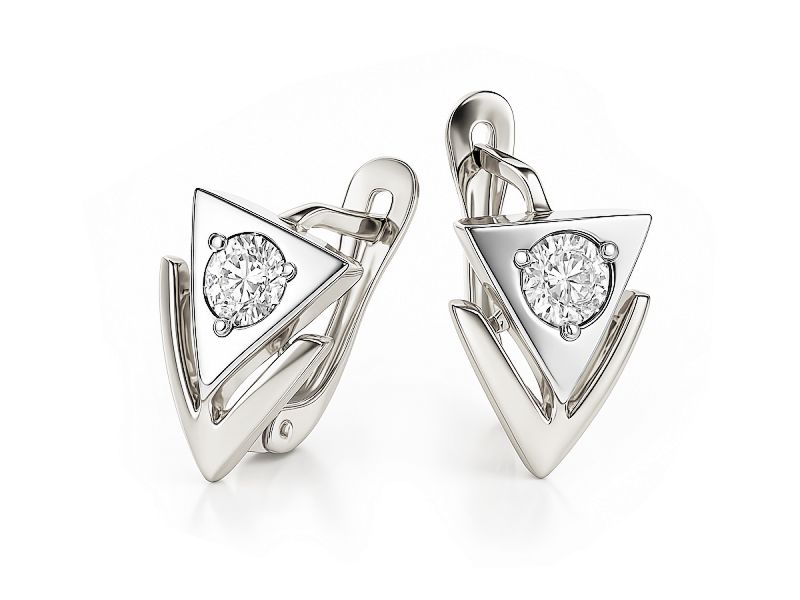 Kolczyki srebrne z cyrkoniami - 848ag