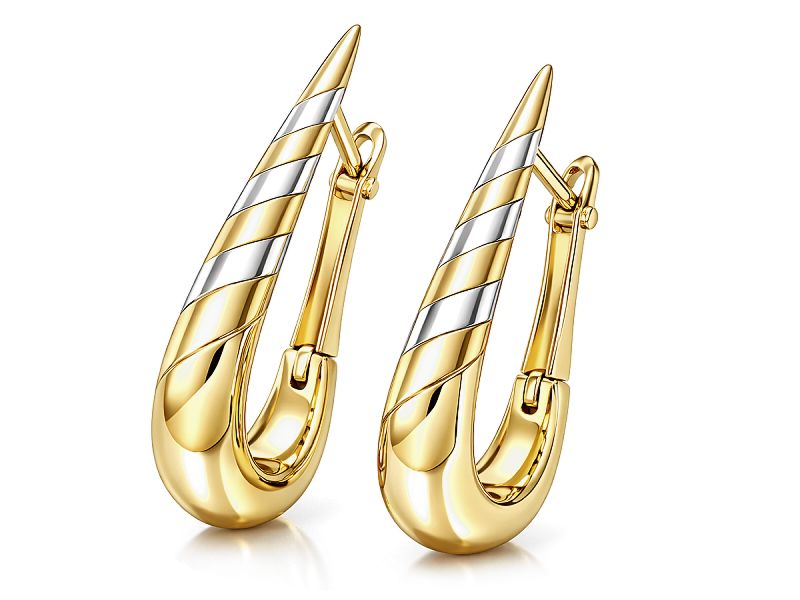 Złote kolczyki z żółtego złota - 8494