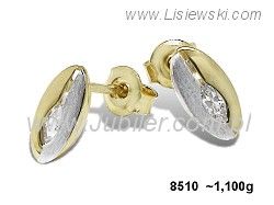 Złote Kolczyki z cyrkoniami żółte złoto próba 585 - 8510